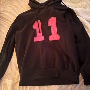 PacSun Black Hoodie with Pink Accents NEVER WORN